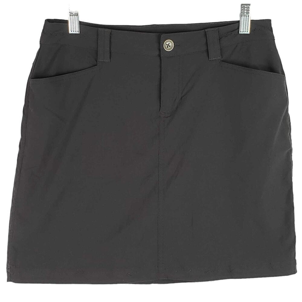 Eddie Bauer Travex Skort Skirt Womens Size 4 Black Outdoor Hiking‎ Nylon
